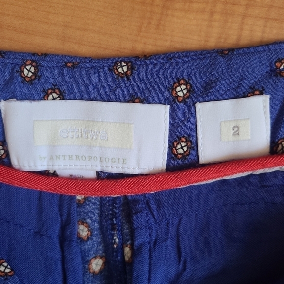 Anthropologie Ett:twa Bohemian Floral Hem Wide-leg Pants - Picture 15 of 16